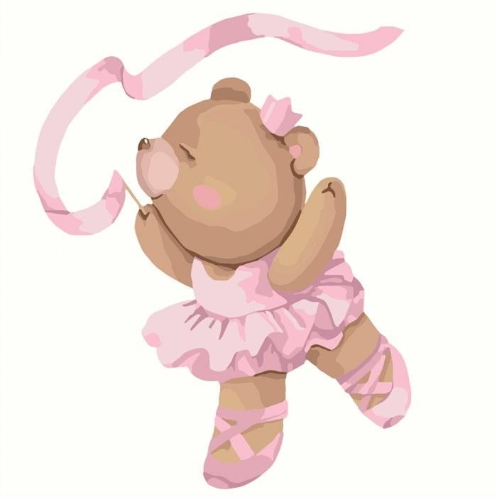 Картина по номерам Идейка Балеринка КНО2345 холст на подрамнике 30x30 см (1228097542)