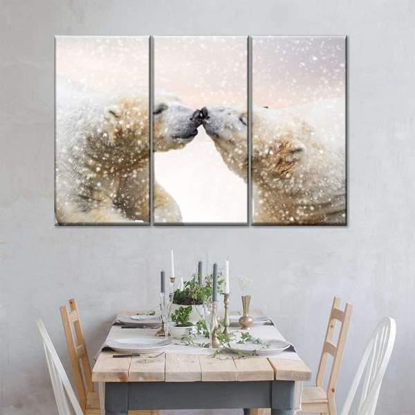Модульная картина KIL Art Хищная любовь из трех частей 128x81 см (M3_L_65)