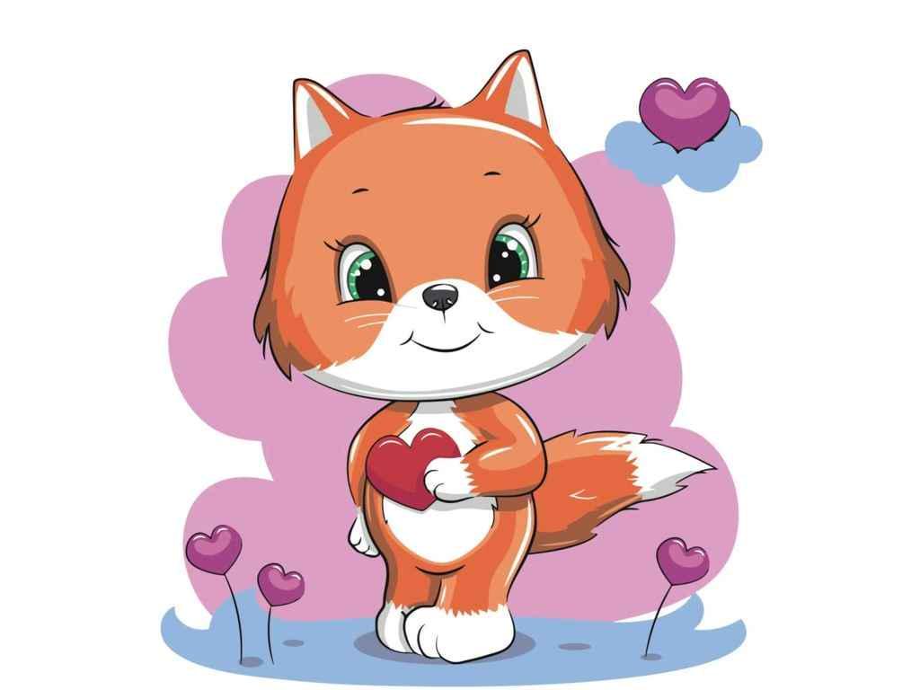 Картина по номерам Strateg Лисенок 30х30 см (ES080)