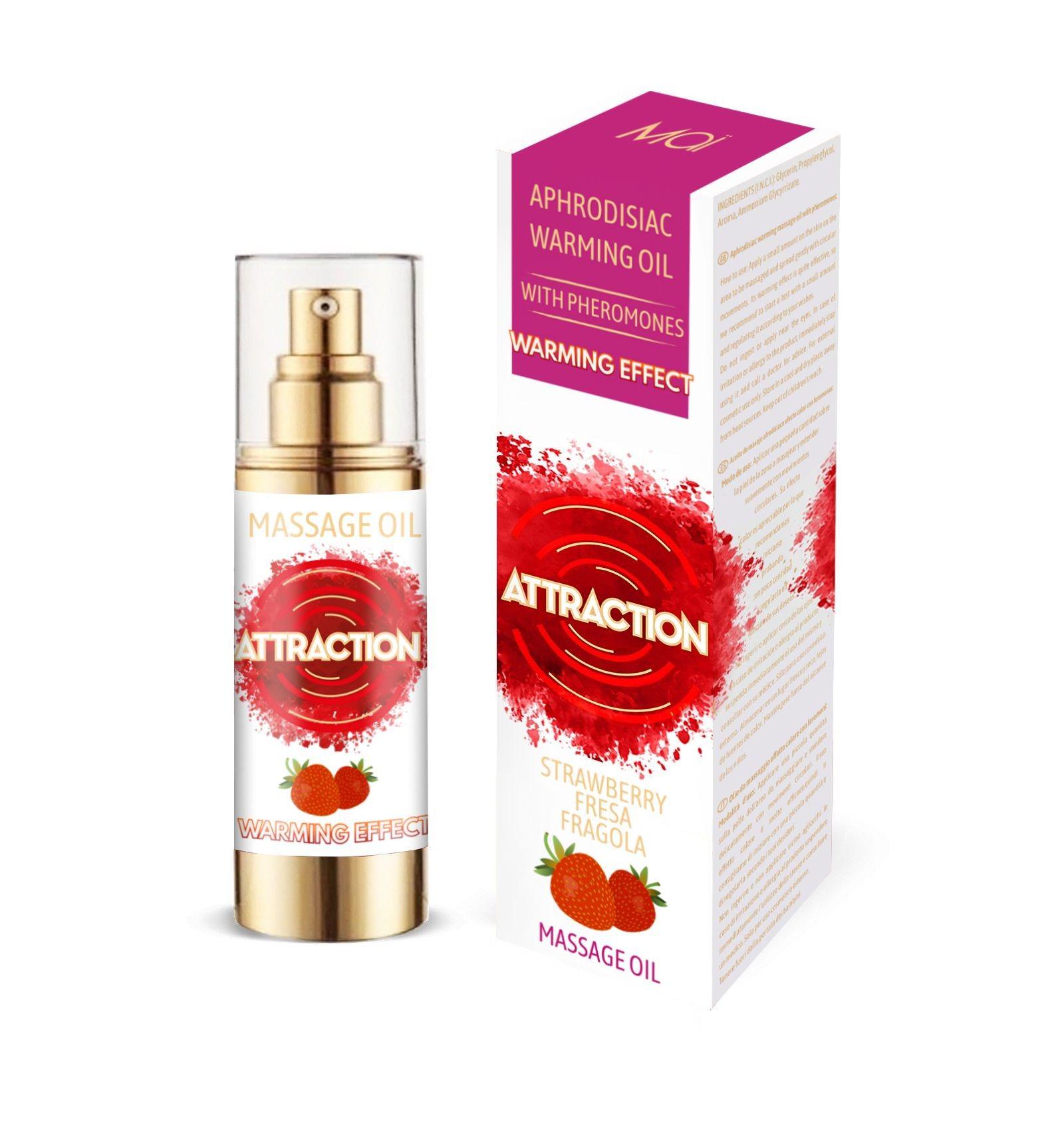 Разогревающее массажное масло с феромонами MAI PHEROMON MASSAGE OIL STRAWBERRY 30 мл