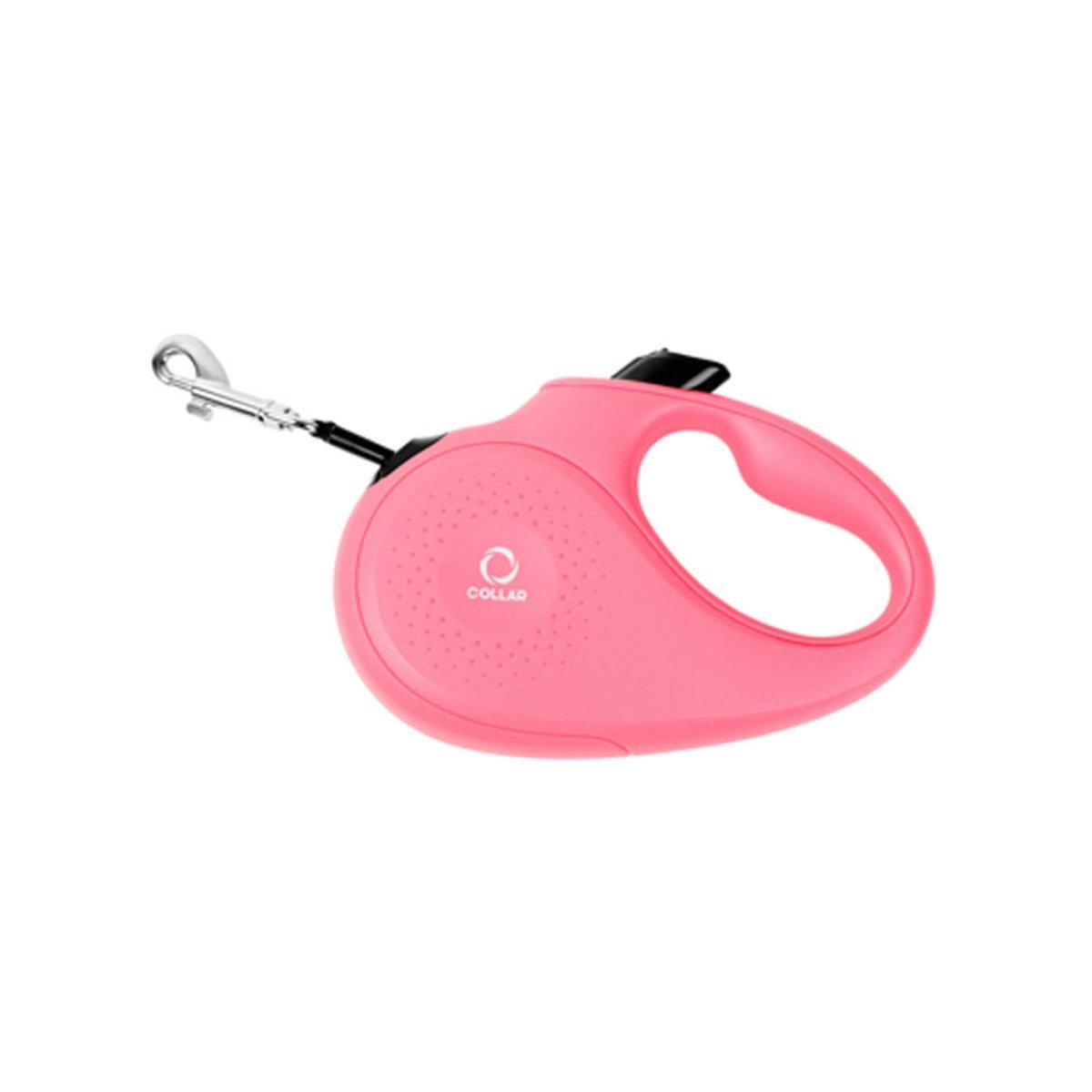 Поводок-рулетка для собак Collar лента M 25 кг 5 м Розовый