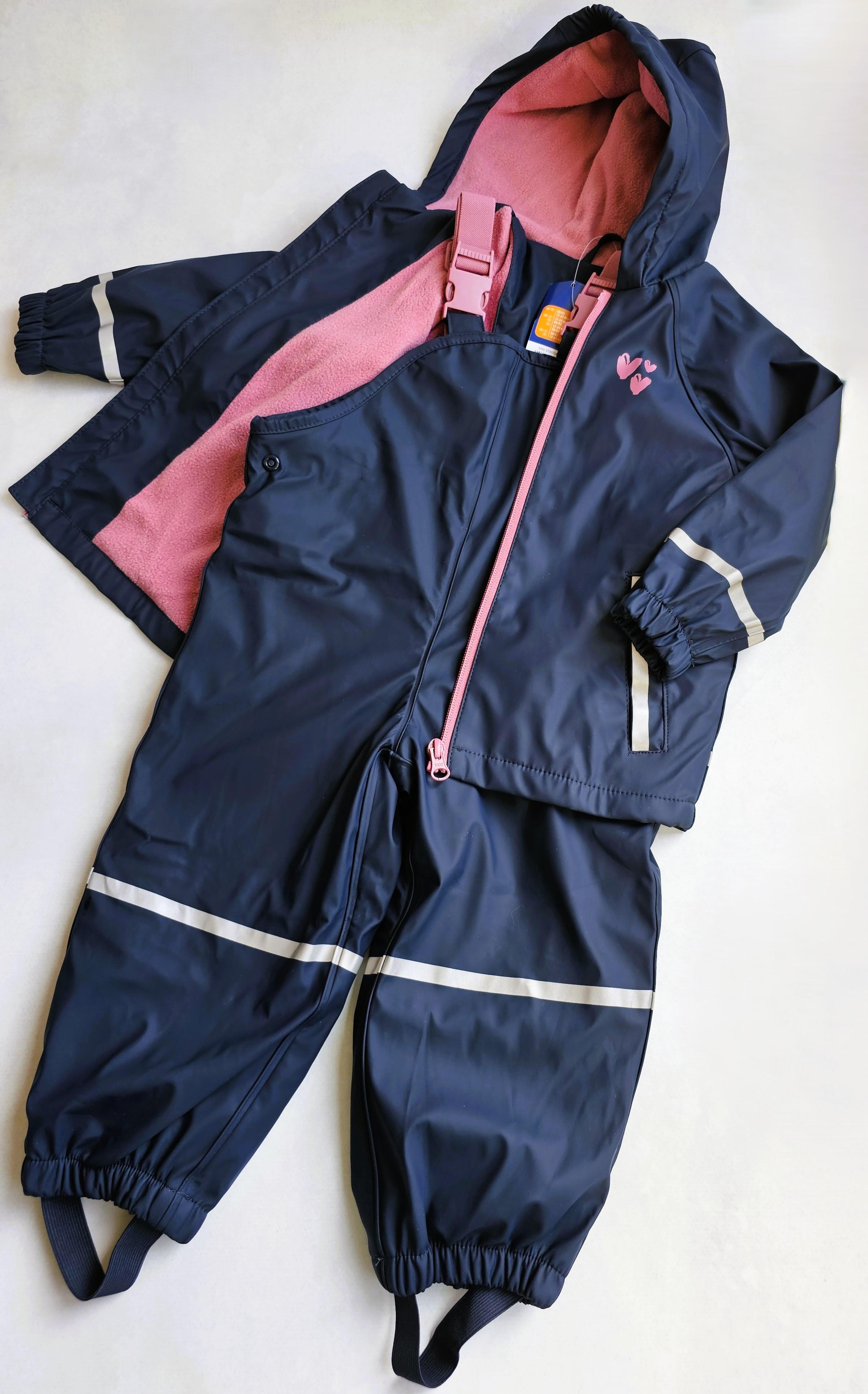 Комплект для девочки Lupilu от дождя флисовый 86-92 см (19349309) - фото 3