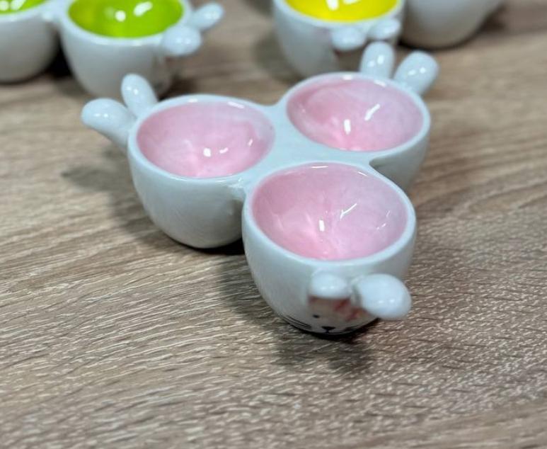 Підставка великодня для яєць Stenson Easter керамічне 12х5 см (R40684-1)