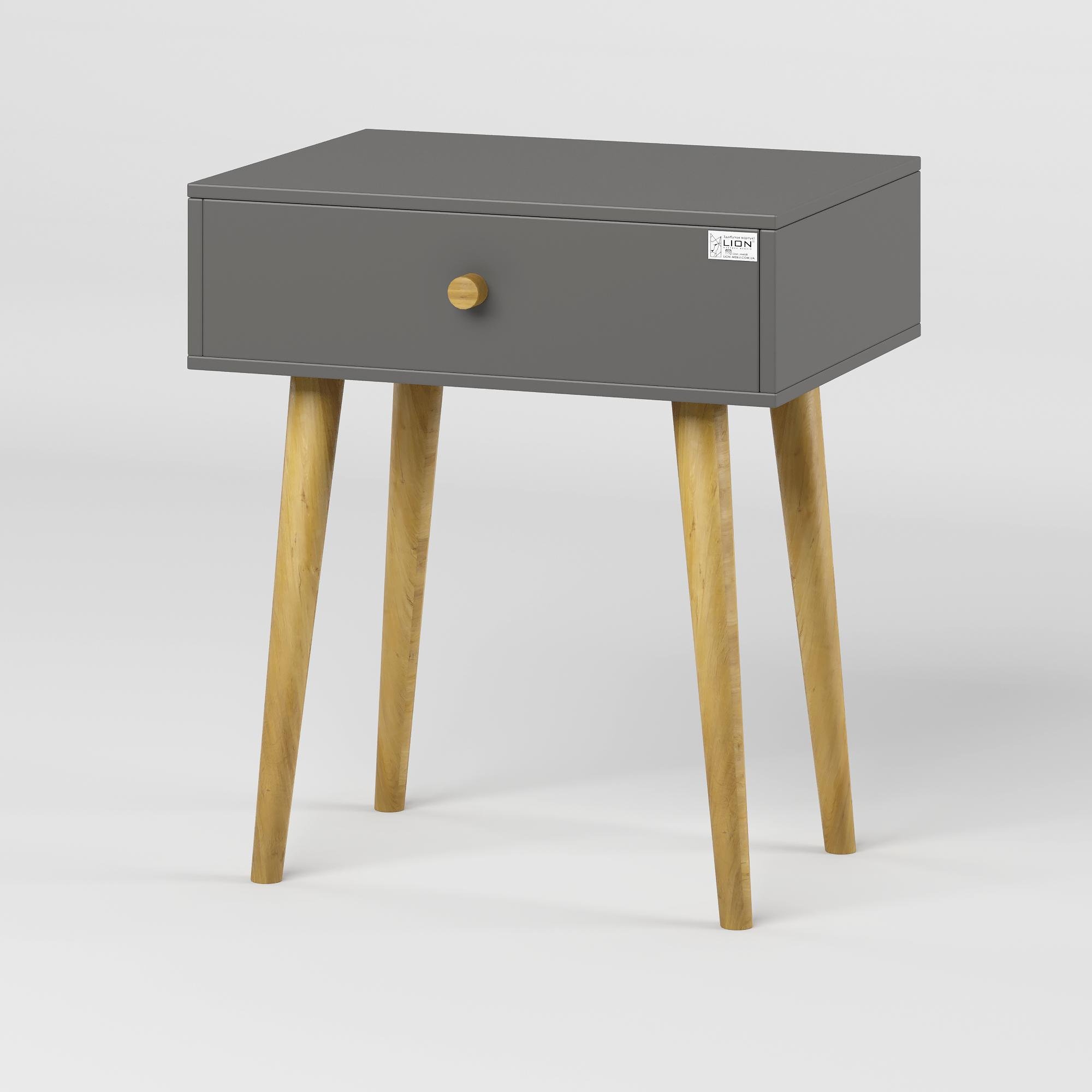 Прикроватная тумба на ножках Хьюге-4 450x330x510 мм Антрацит - фото 2 Прикроватная тумба на ножках Хьюге-4 450x330x510 мм Антрацит - фото 2