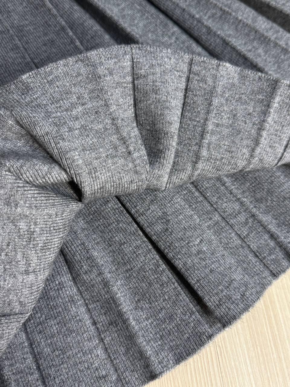 Юбка женская A-N 9956 вязаная теплая в складку на резинке OS Серый (4908) - фото 6 Юбка женская A-N 9956 вязаная теплая в складку на резинке OS Серый (4908) - фото 6