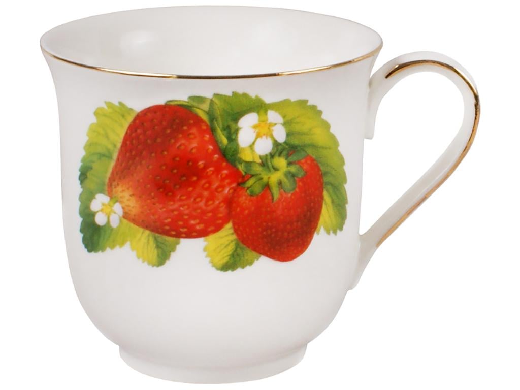 Чашка с фактурным рисунком Клубника 320 мл (BDI-348-717)