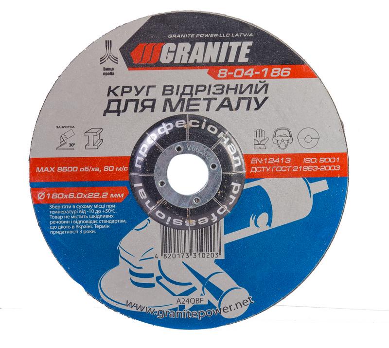 Диск абразивный зачистной для металла GRANITE GM 150х6,0х22,2 мм (8-04-156)