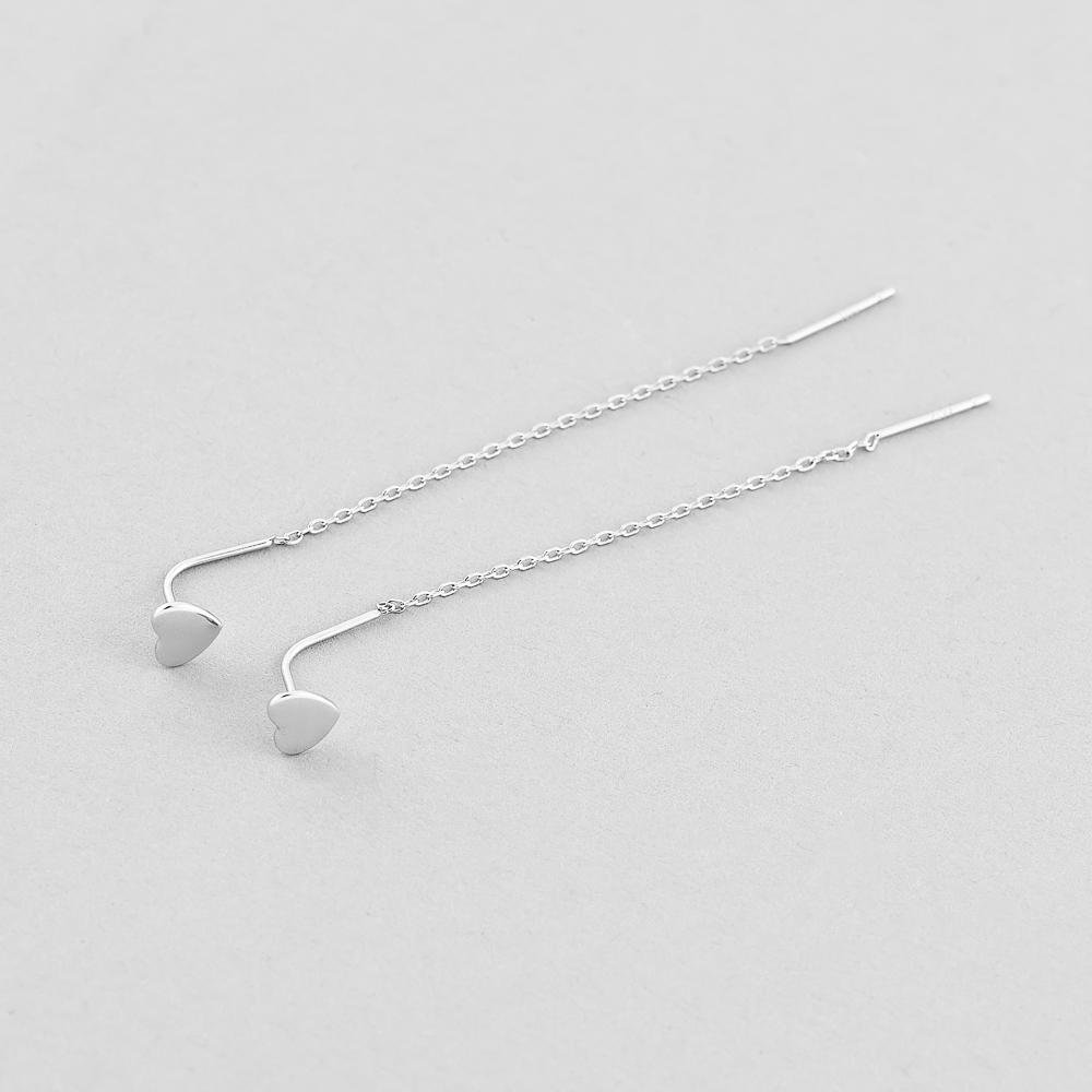 Серебряные серьги Minimal Сила любви (7996)