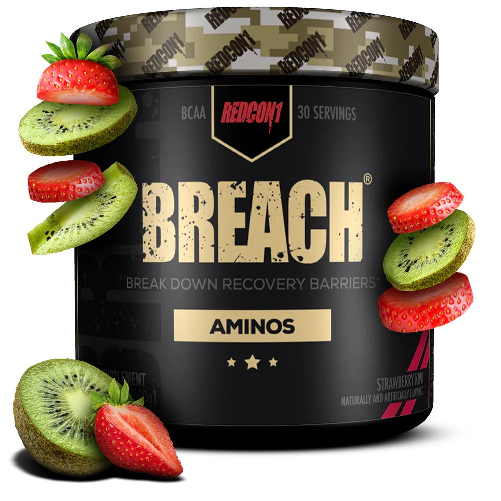 Амінокислоти Redcon1 Breach Aminos Strawberry-kiwi 195 г Амінокислоти Redcon1 Breach Aminos Strawberry-kiwi 195 г