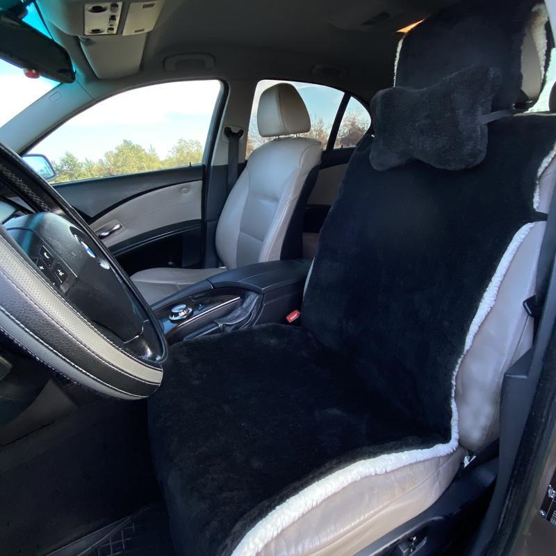 Автомобильная подушка на подголовник из эко-меха 1 шт. Черный (799) Автомобильная подушка на подголовник из эко-меха 1 шт. Черный (799)