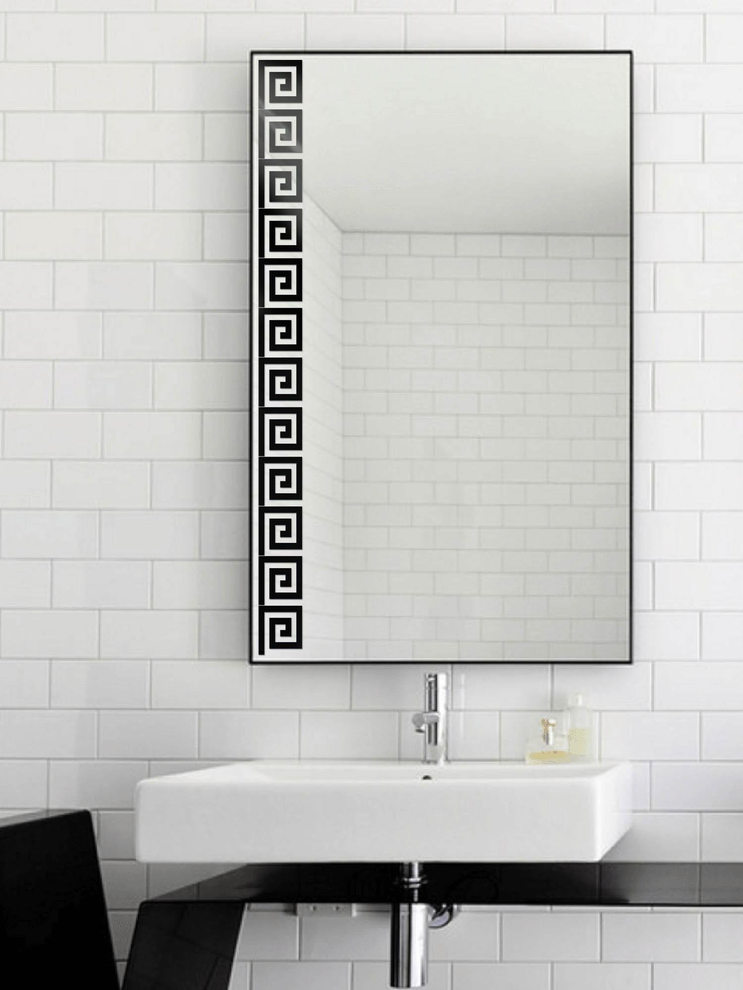 Наклейка интерьерная Меандр на стену 10х8, 9 см 12 шт. Черный (21994103) Наклейка интерьерная Меандр на стену 10х8, 9 см 12 шт. Черный (21994103)