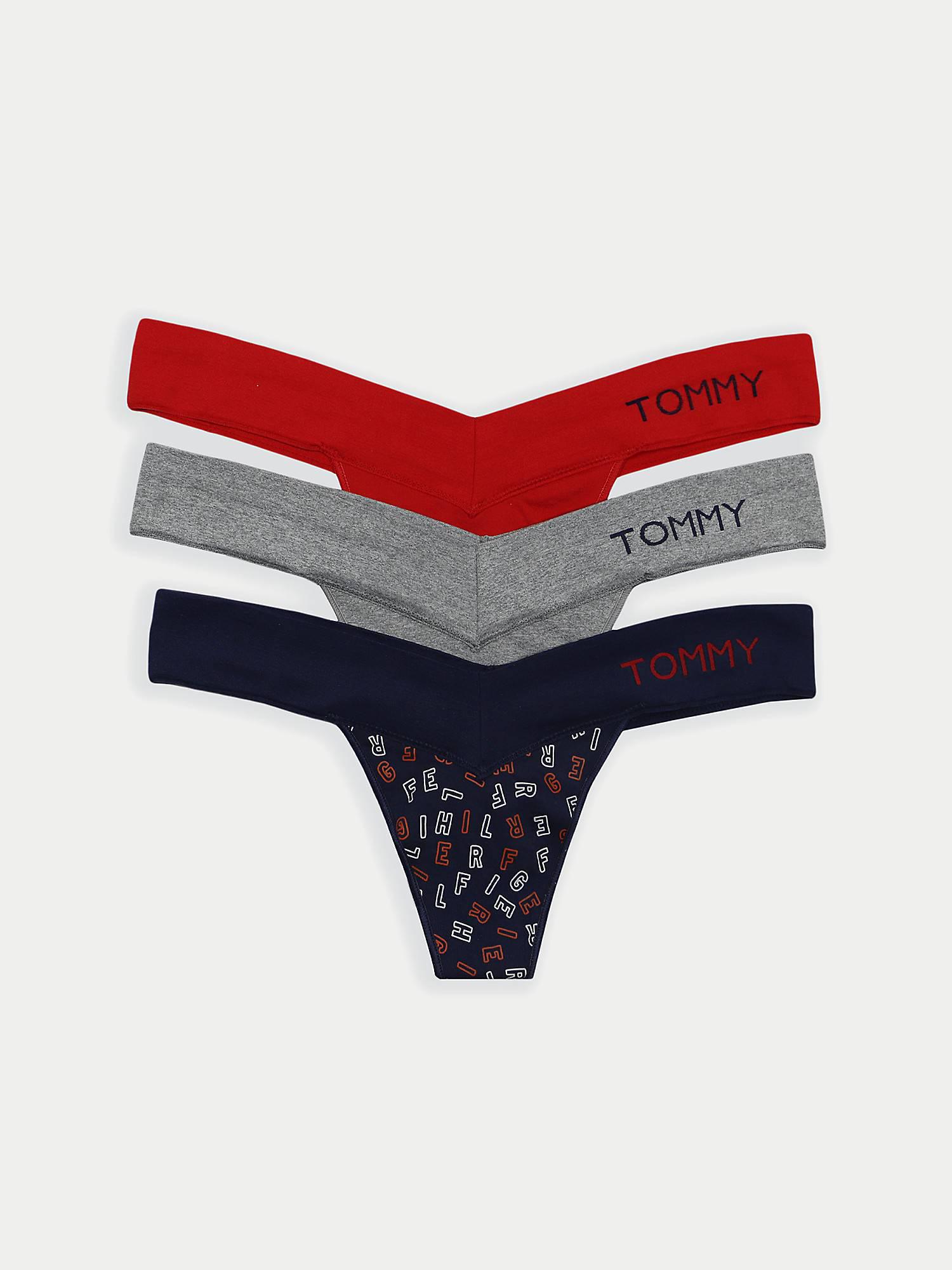 Набір трусиків тонг Tommy Hilfiger гладкі XL Різнокольоровий (1159771491)