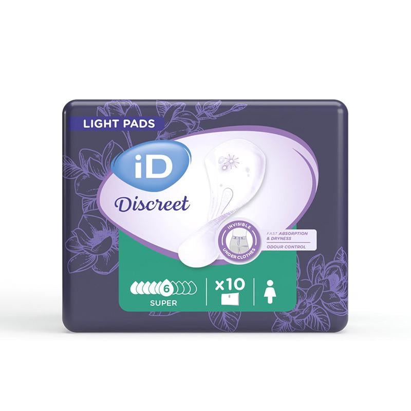 Урологические прокладки женские id Discreet Light Super при среднем и тяжелом недержании мочи 6 капель 10 шт. (000006685) Урологические прокладки женские id Discreet Light Super при среднем и тяжелом недержании мочи 6 капель 10 шт. (000006685)