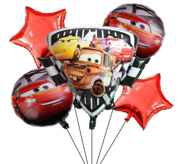 Набор воздушных шаров фольгированных Тачки Маквин 5 шт. (2989144497)