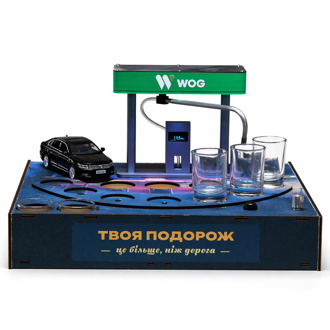 Наливатор АЗС с печатью на 7 рюмок УФ печать Volkswagen Passat