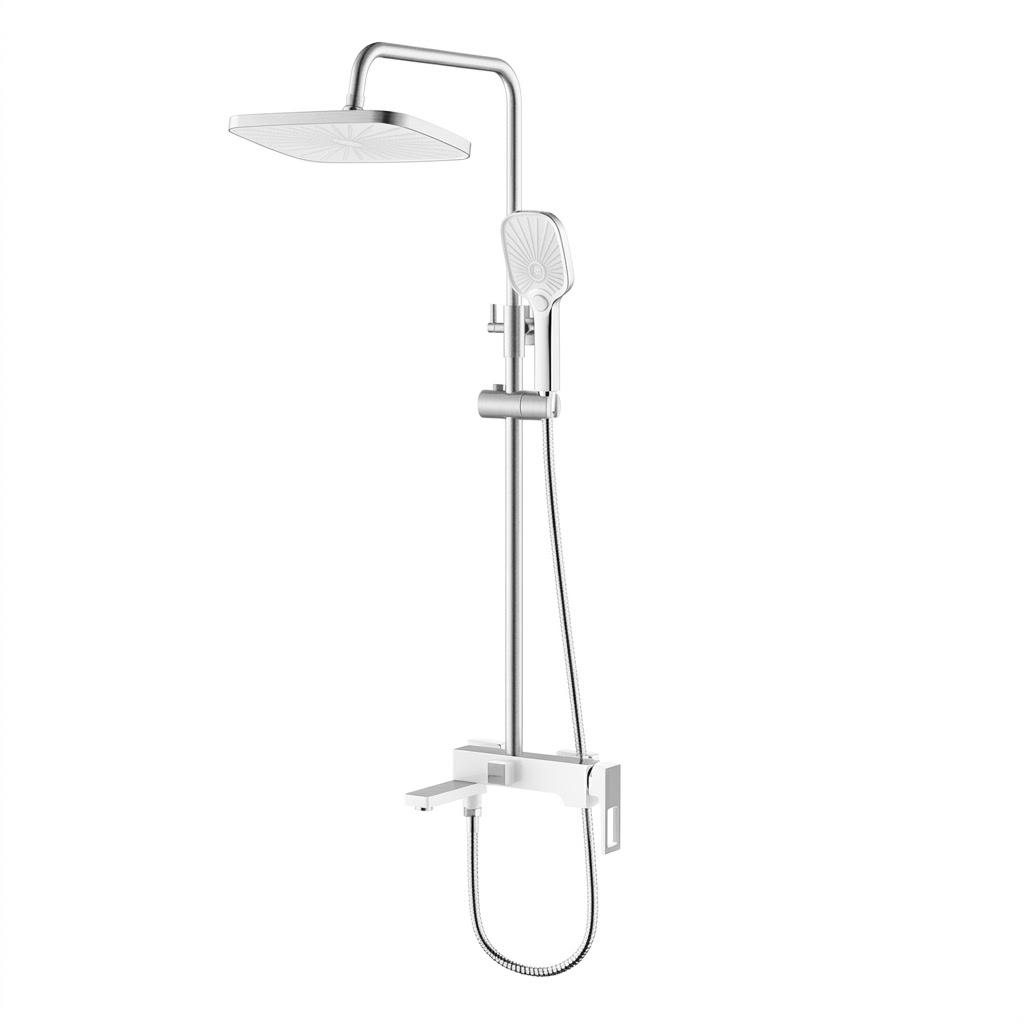 Душевая колонна MIXXUS Premium WALTER 009-J со смесителем White/Chrome (MI6622)