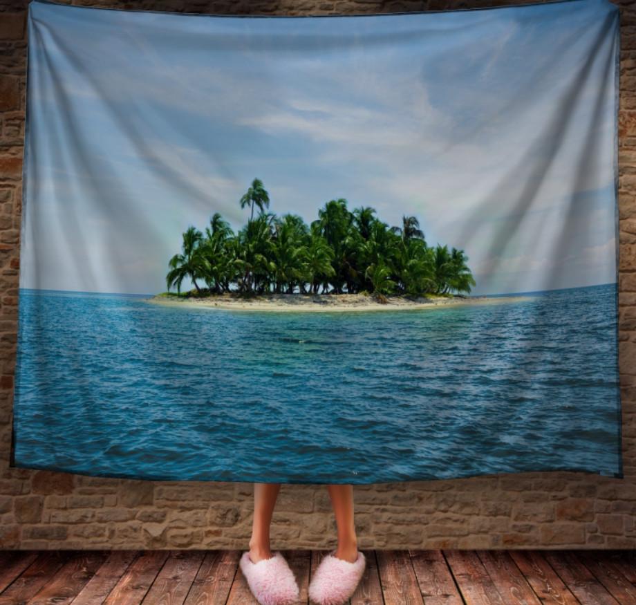 Плед із 3D принтом Ненаселений острів 150х200 см (epi_0509)