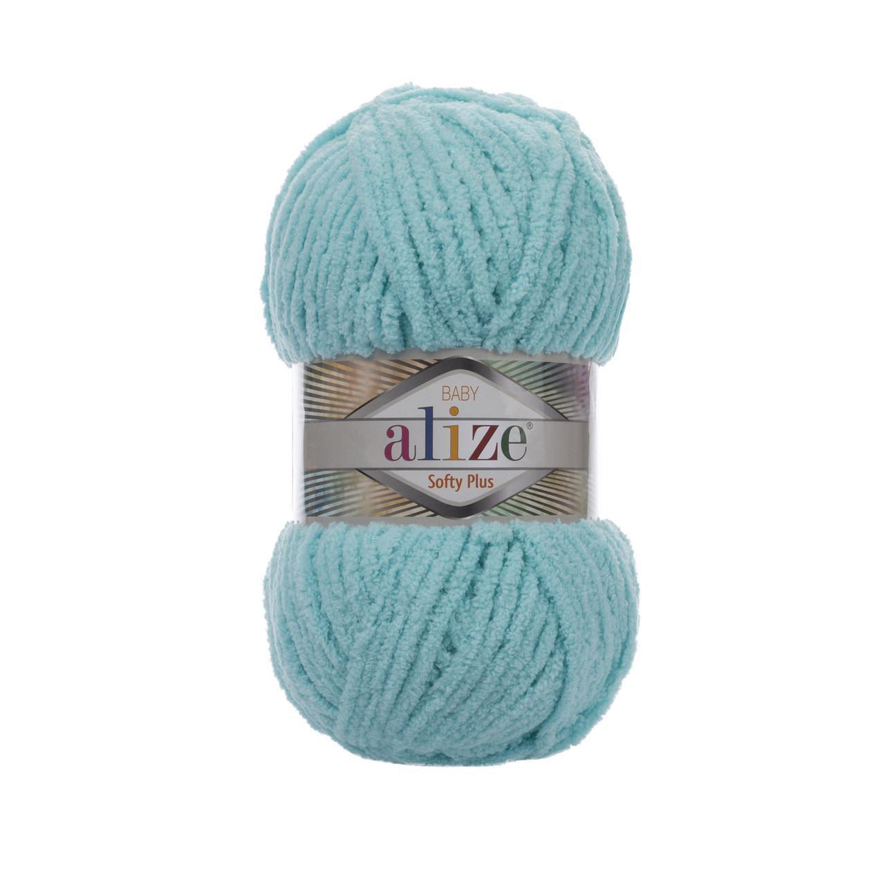 Пряжа Alize Softy Plus плюшевая 100 г 120 м Мятный №263 (2895522881) Пряжа Alize Softy Plus плюшевая 100 г 120 м Мятный №263 (2895522881)