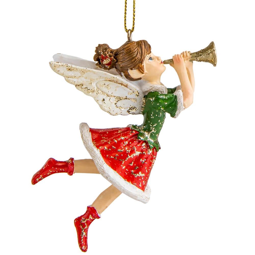 Подвеска новогодняя керамическая на елку Elisey Выступление феи Бежевый (NH-106-K-251)