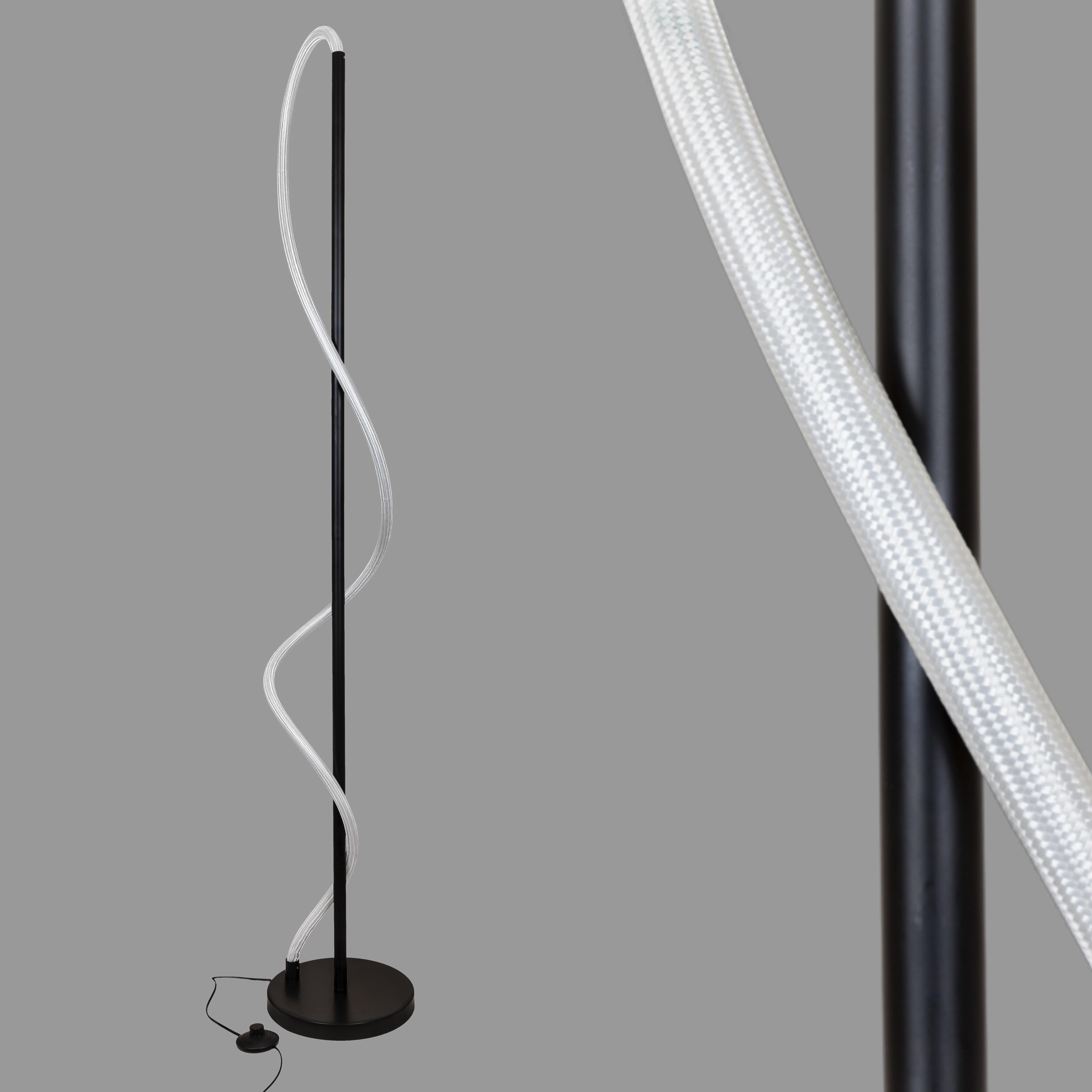 Торшер Арт-деко из гибкого каната 150 см Черный (81-F3038 1500 BK) - фото 2