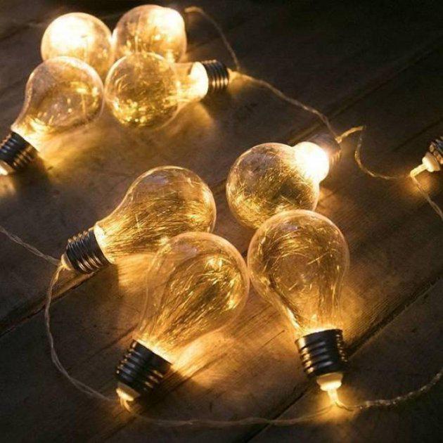 Гирлянда новогодняя Лампа Эдисона UKC RD-9007 75 LED 3 м Теплый
