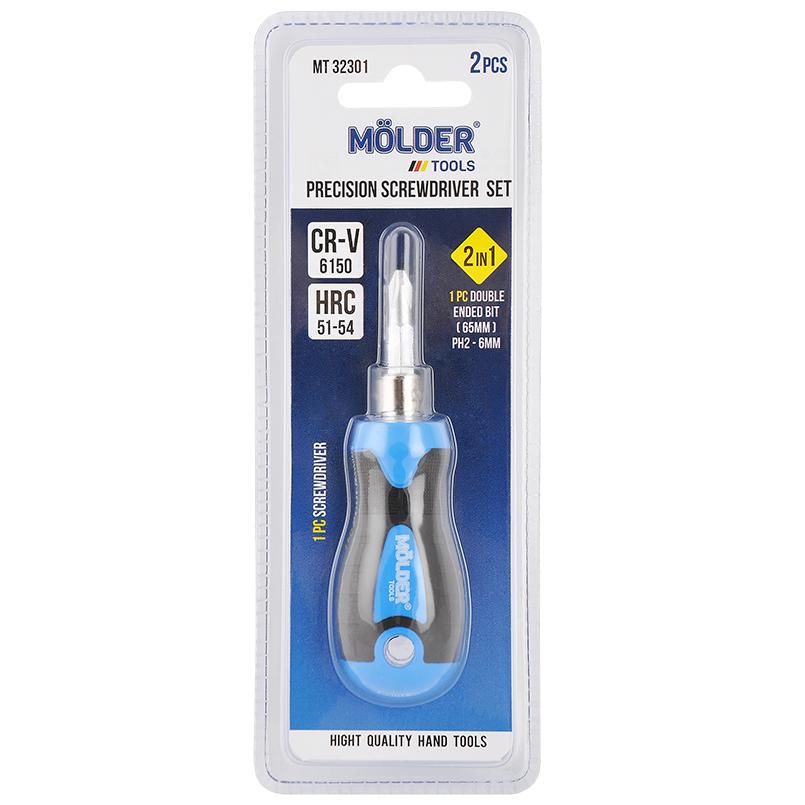 Отвертка с сменными насадками Molder 2в1 12 шт.