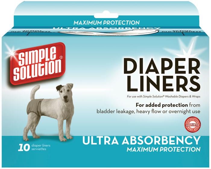 Прокладки для тварин вологопоглинаючі/гігієнічні Simple Solution Disposable Diaper Liner-Heavy Flow Ultra 10 шт. (SS10607)