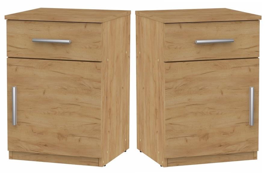 Тумба приліжкова комплект 2 шт. Компаніт ПКТ-3 Дуб крафт золотий (26650415)