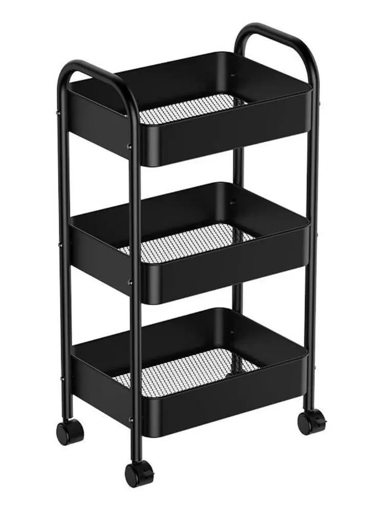 Етажерка на колесах Elysis 3 ярусна металева Чорний (987456) Етажерка на колесах Elysis 3 ярусна металева Чорний (987456)