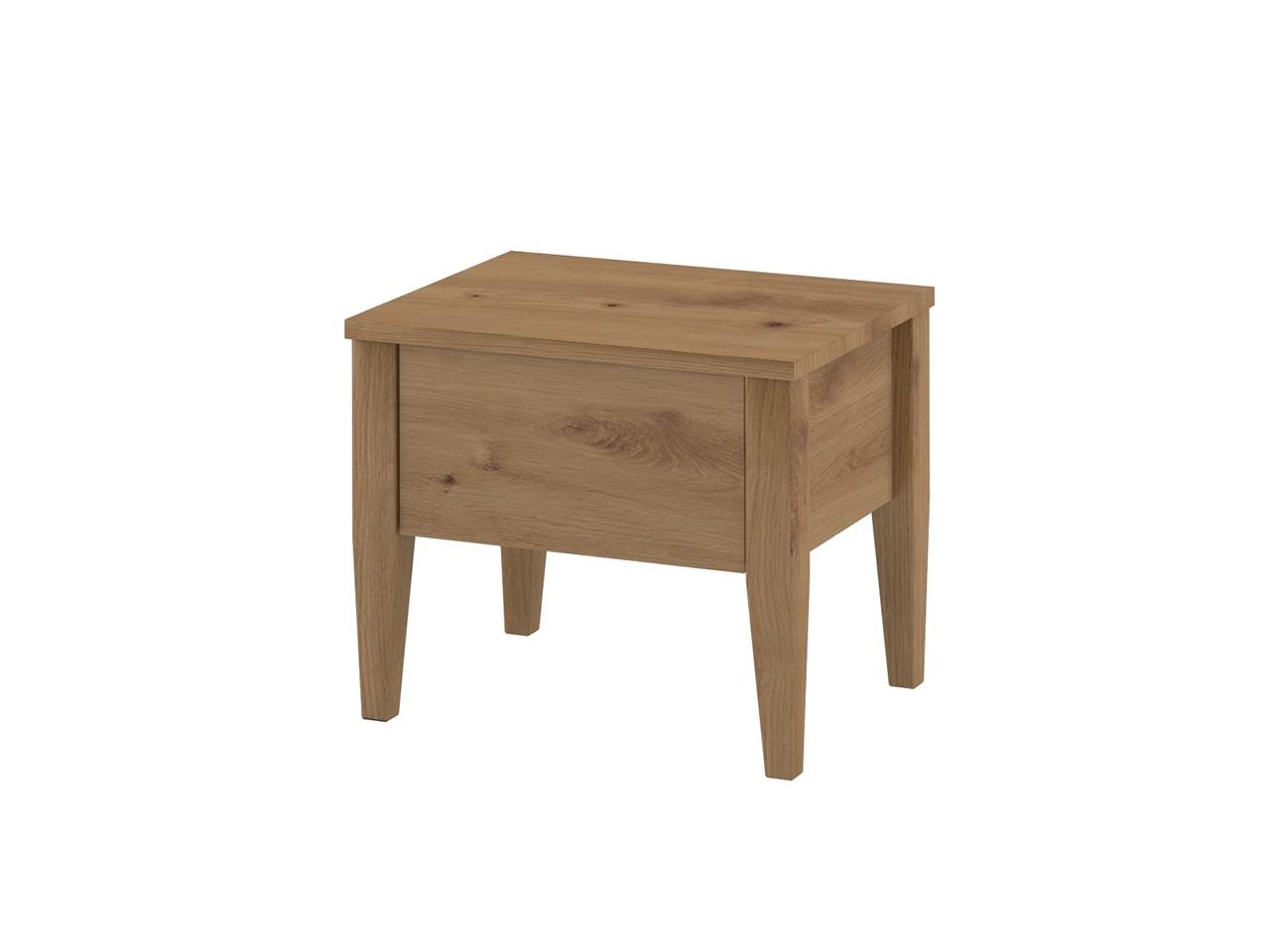 Тумба прикроватная MebiGrand Бали 1 из дерева сосны Орех светлый (51817)