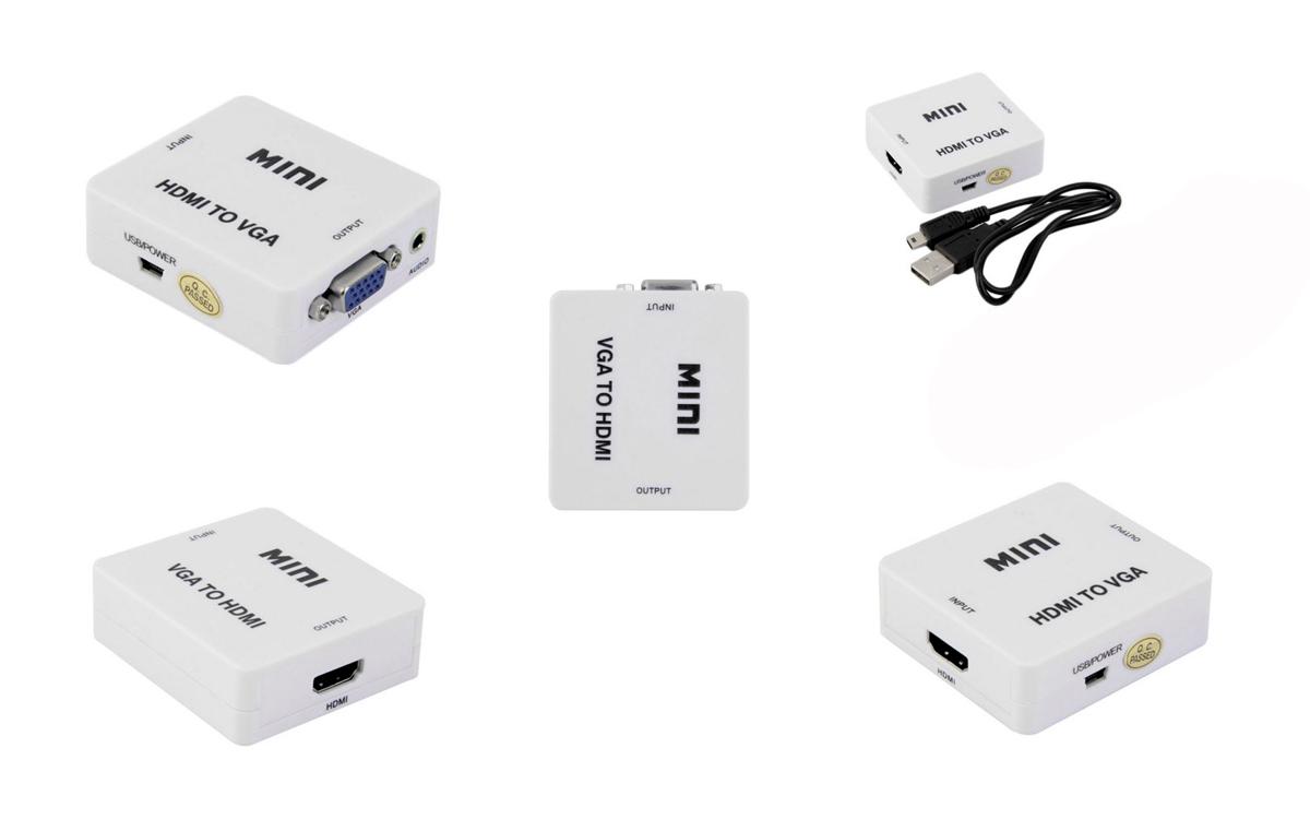 Mini конвертер-переходник с HDMI в VGA с поддержкой разрешения 1080р (1000-948-00) - фото 2