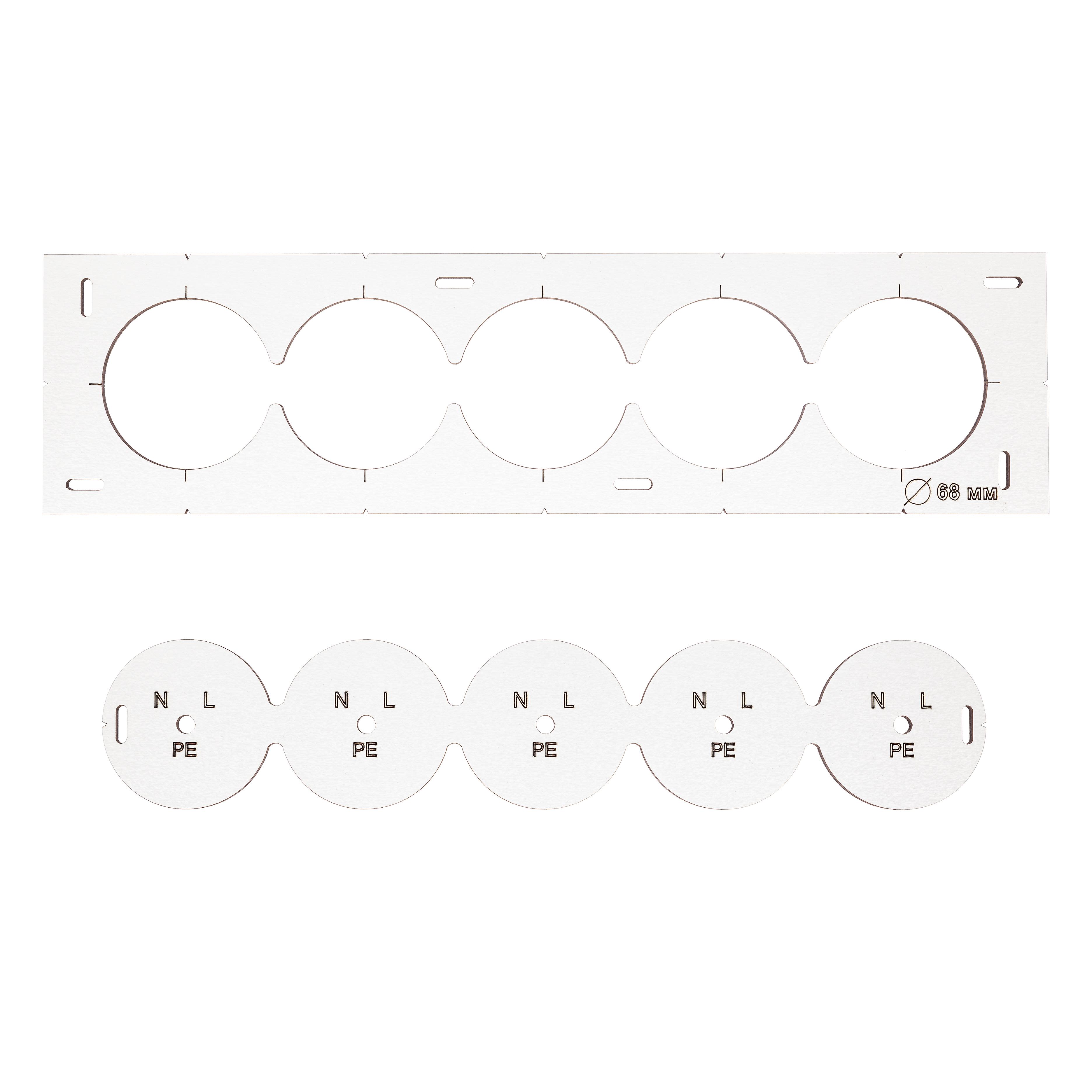Шаблон Polax для подрозетников с отверстиями (1000-240)