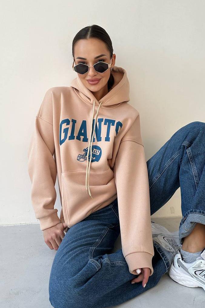 Батник женский на флисе S-M Бежевый (168770) - фото 2