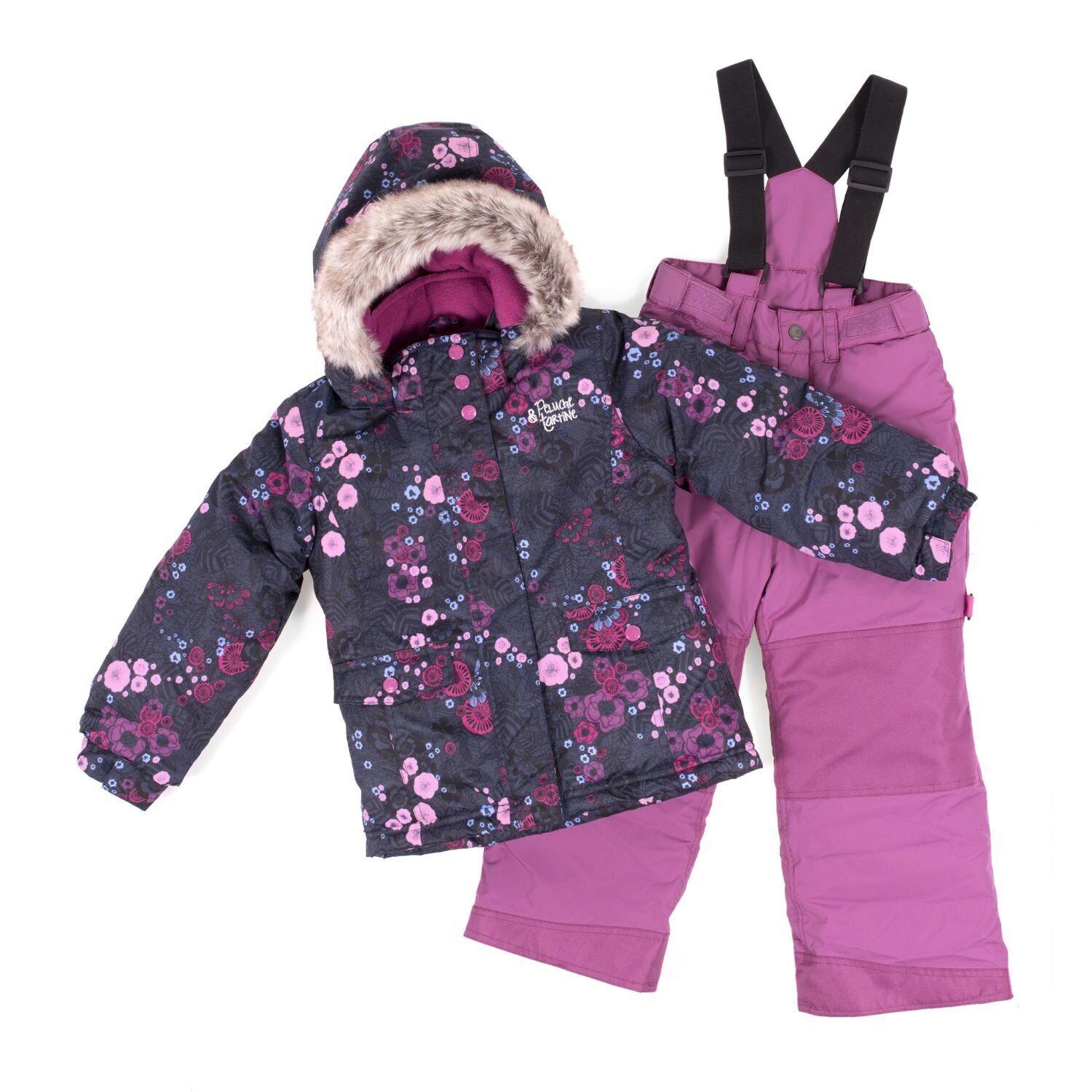 Детский зимний комплект для девочки Peluche&Tartine F18M52EF 130-138 см Сине-сиреневый (F18M52EF-Navy_Crocusmauve-8)