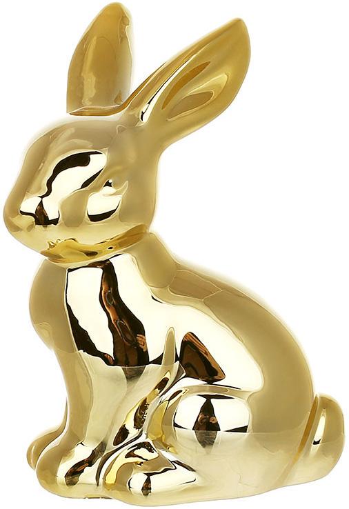 Набор декоративных фарфоровых фигурок Кролик 11 см 6 шт. Золотой Набор декоративных фарфоровых фигурок Кролик 11 см 6 шт. Золотой