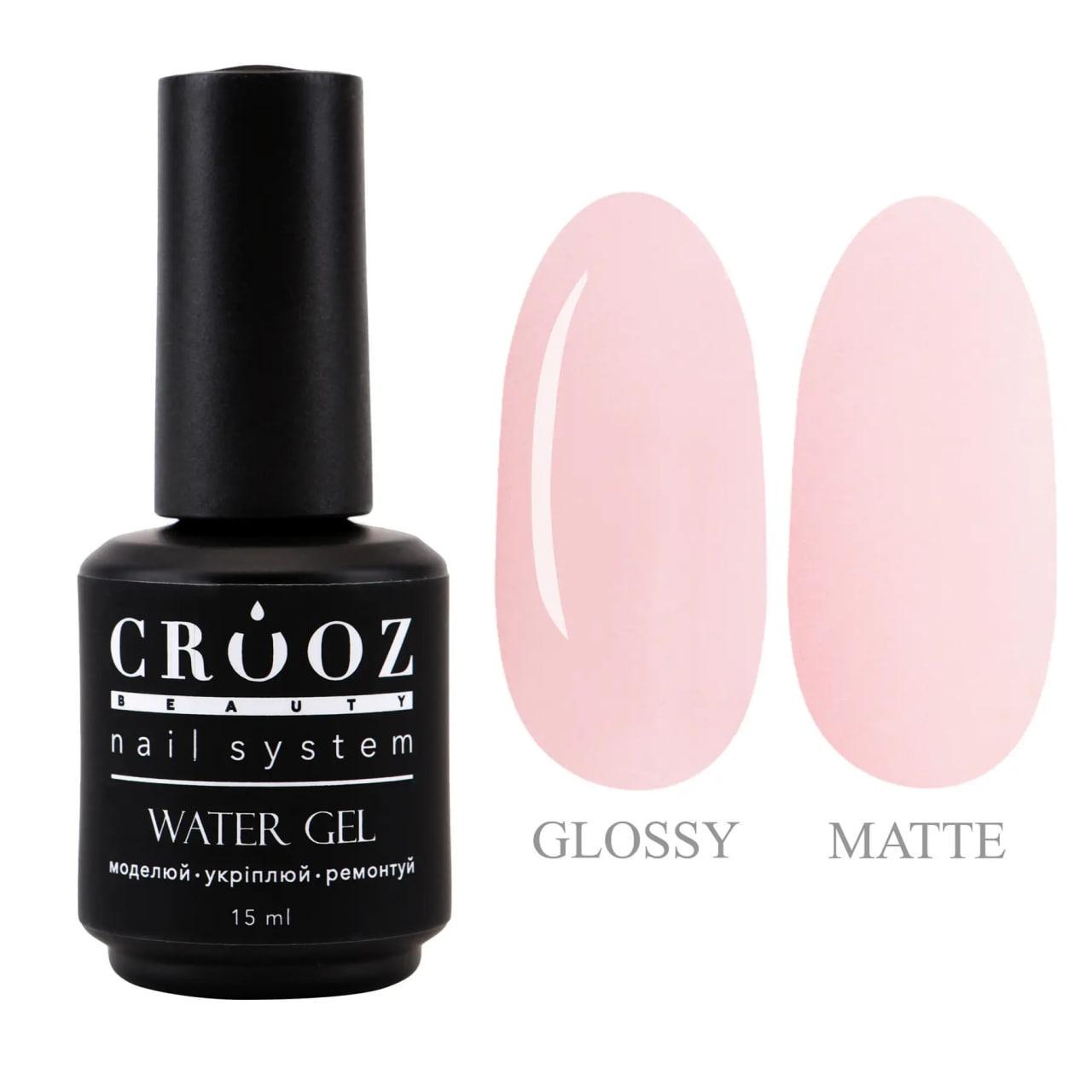 Гель для нарощування нігтів Crooz Water Gel 15 мл №9 Ніжно рожевий