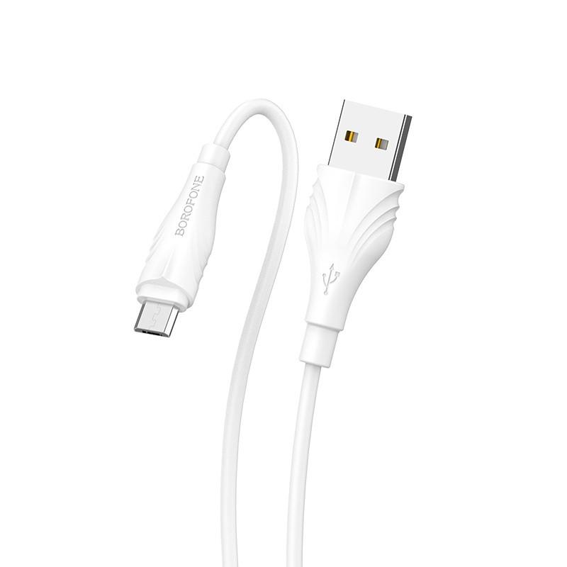 Дата кабель Borofone BX18 Optimal USB to MicroUSB 2 м White Дата кабель Borofone BX18 Optimal USB to MicroUSB 2 м White