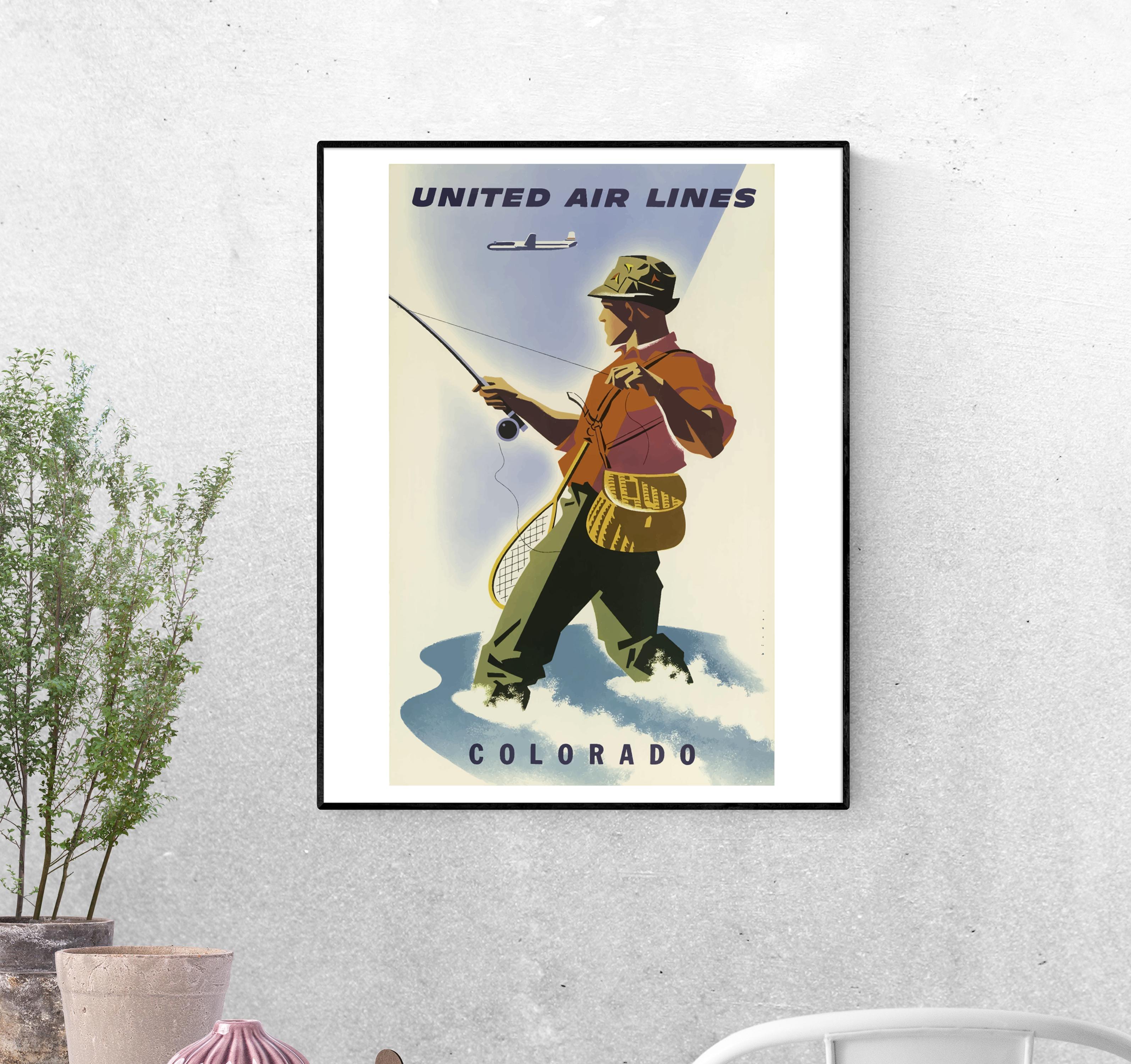 Тревел-постер Путешествие в Колородо на рыбалку формат А-4 (colorado_usa_Poster)