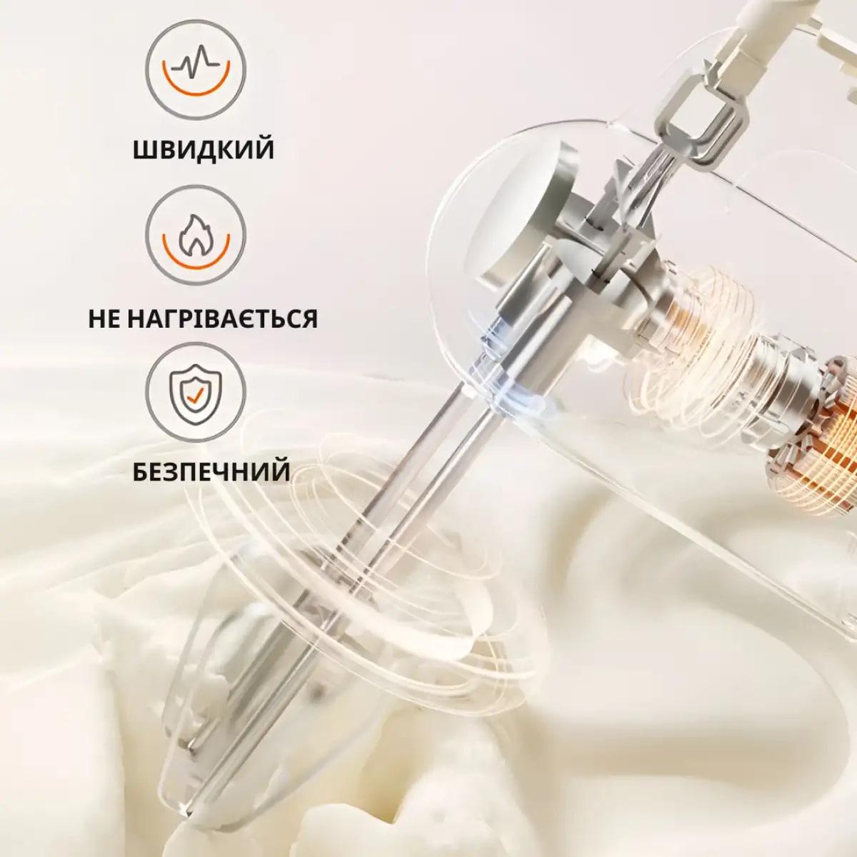 Миксер стационарный Sokany CX-6620 с чашей и двумя насадками Белый (mcr) - фото 4 Миксер стационарный Sokany CX-6620 с чашей и двумя насадками Белый (mcr) - фото 4