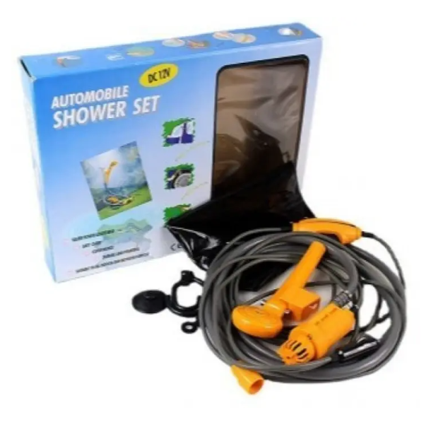 Душ переносний Automobile SHOWER SET 12V DK-01 портативний кемпінговий з насосом Orange - фото 2