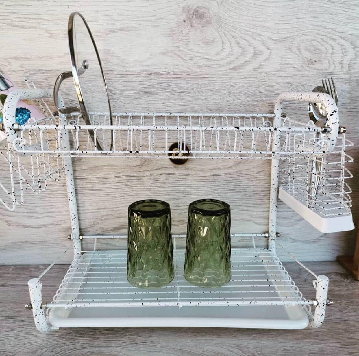 Сушарка Edenberg з нержавіючої сталі для посуду настільна Білий (EB-2108M) - фото 2 Сушарка Edenberg з нержавіючої сталі для посуду настільна Білий (EB-2108M) - фото 2