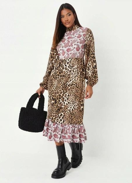 Платье Missguided WXDD930730 р. 36 Леопардовый