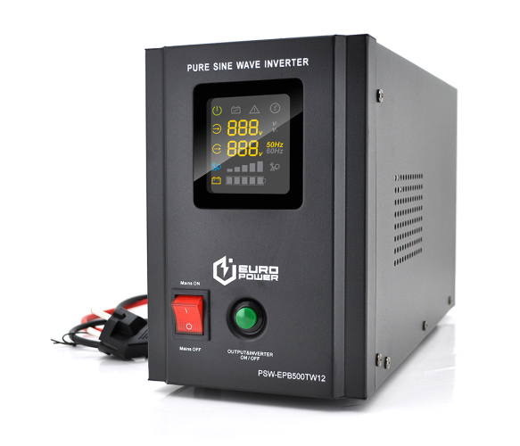 Джерело безперебійного живлення Europower PSW-EPB500TW12 300W 10A 2xSCHUKO 12V Black (PSW-EPB500TW12)