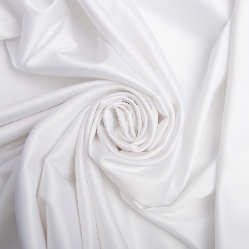 Ткань для вечернего платья атлас Дана Белый