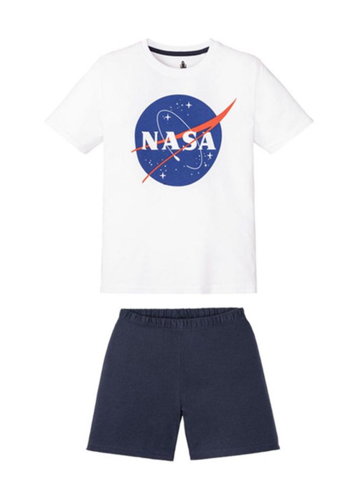 Пижама футболка/шорты для мальчика Disney NASA 349320 122-128 см 6-8 лет Белый (74235)