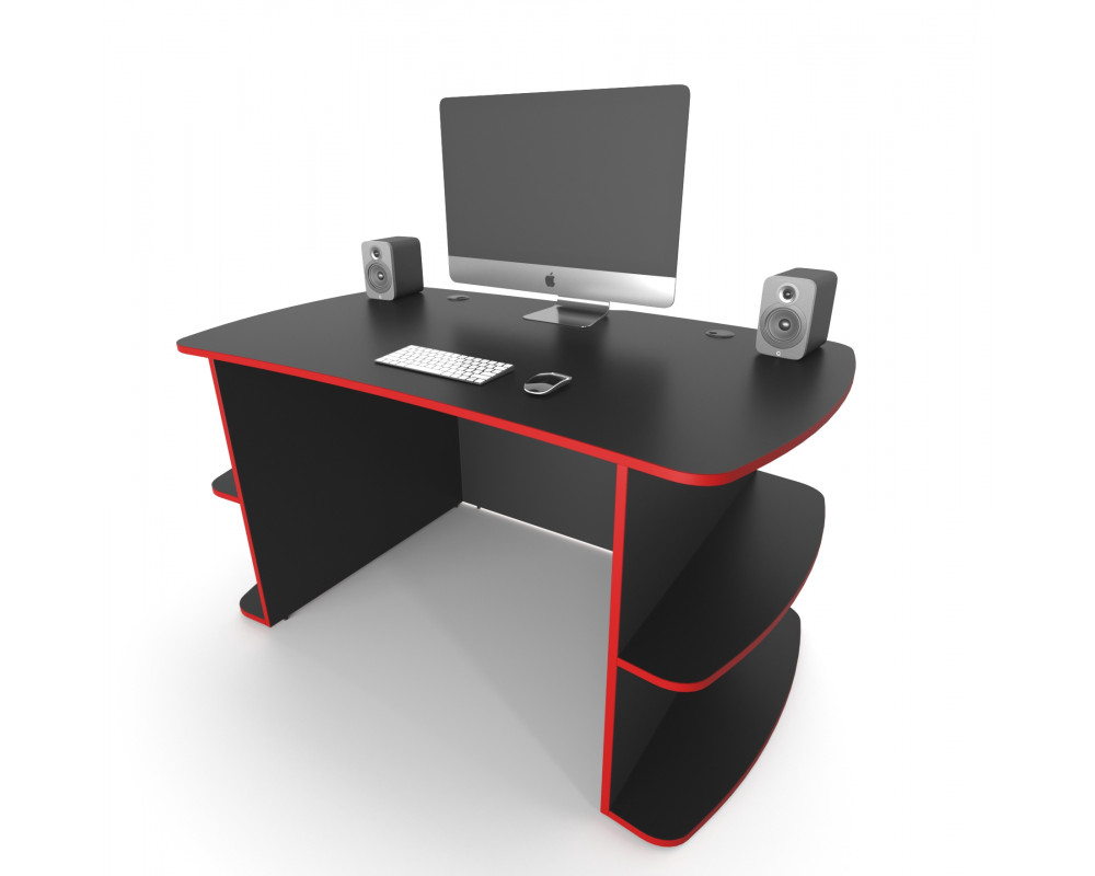 Компьютерный стол Zeus Floki Черный/Красный (645381d37f5fa2653240709a)