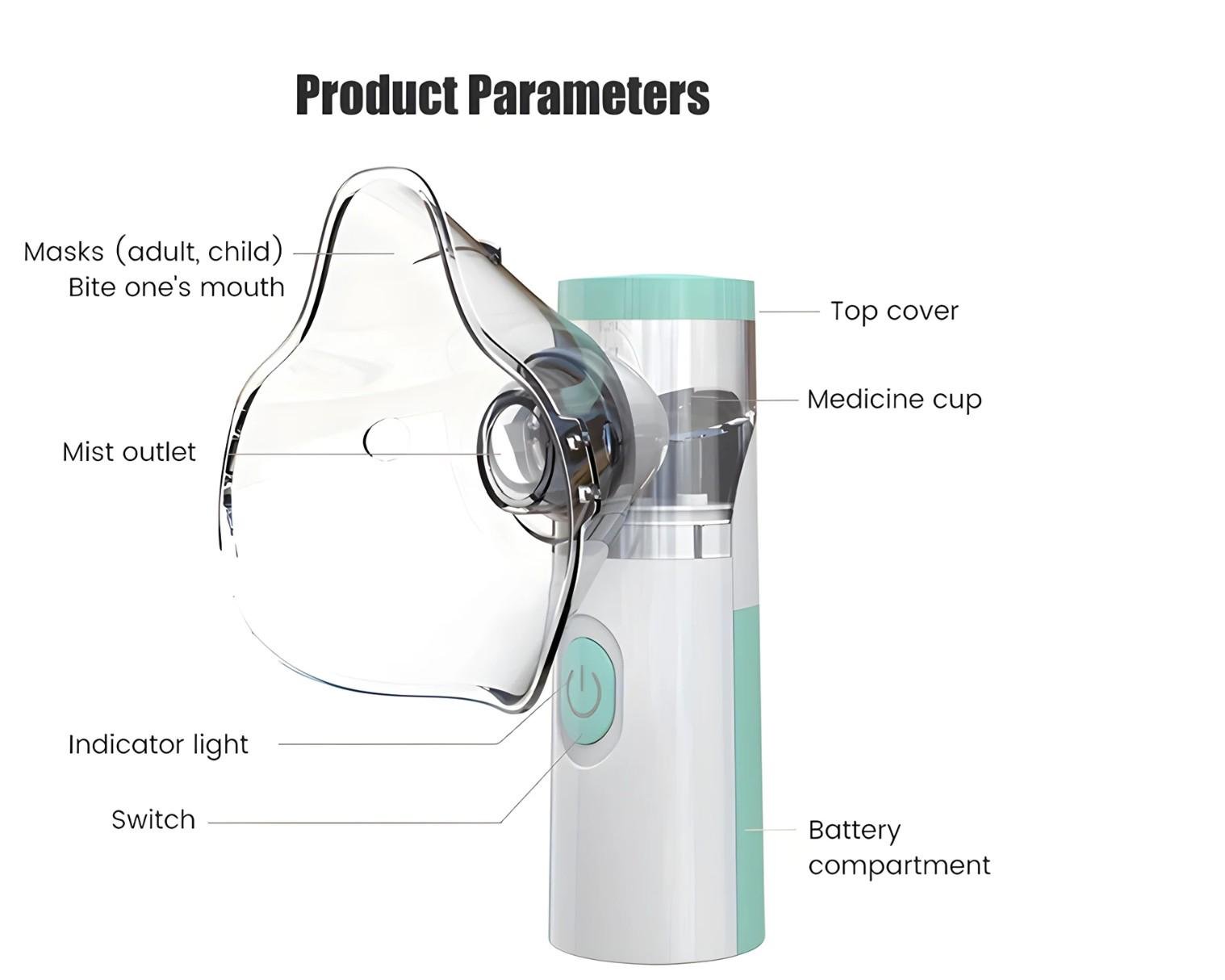 Небулайзер портативный Mesh Nebulizer (JSL-W303) - фото 4 Небулайзер портативный Mesh Nebulizer (JSL-W303) - фото 4