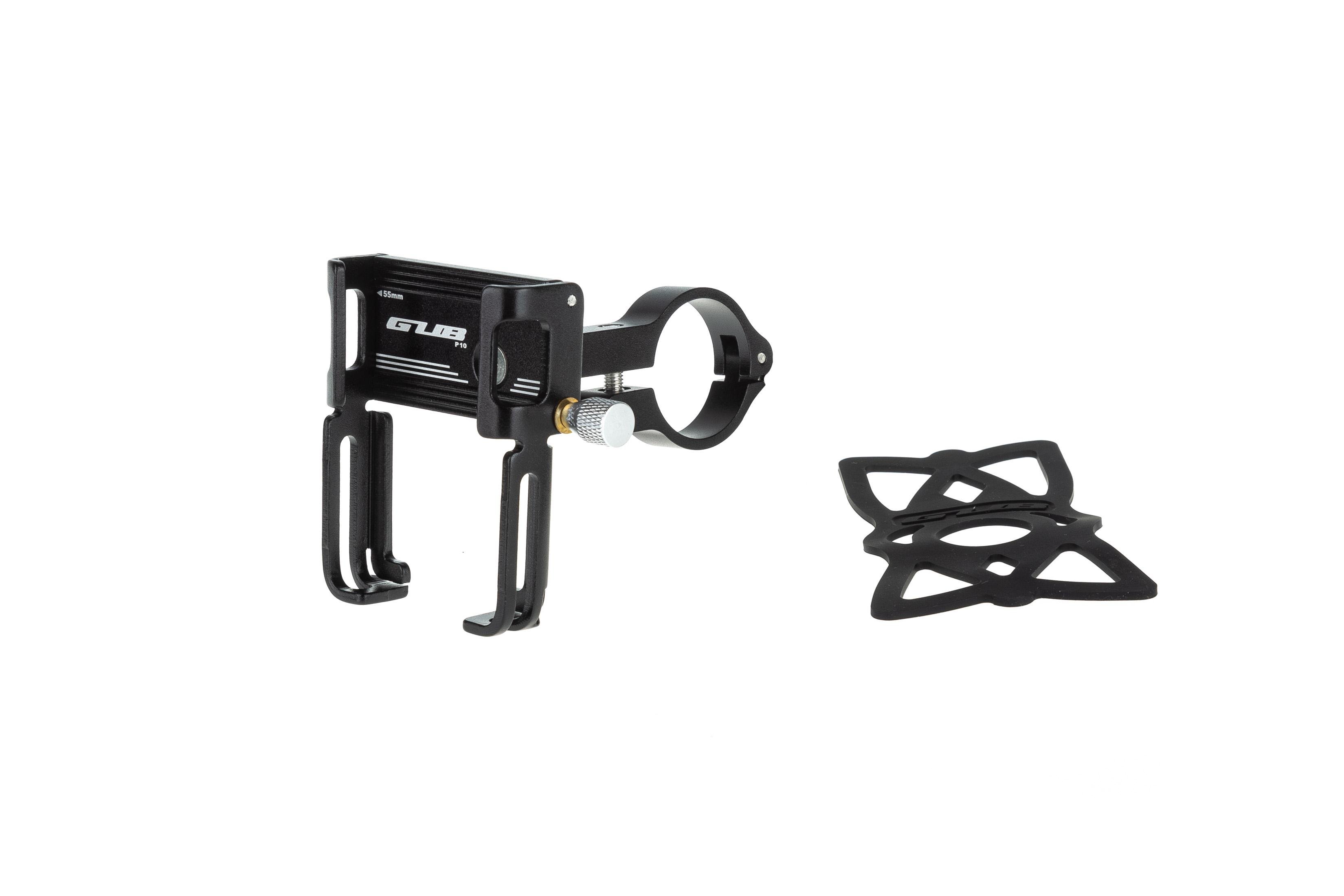 Тримач для телефону на велосипед GUB P10 на кермо алюмінієвий Чорний (50000095)