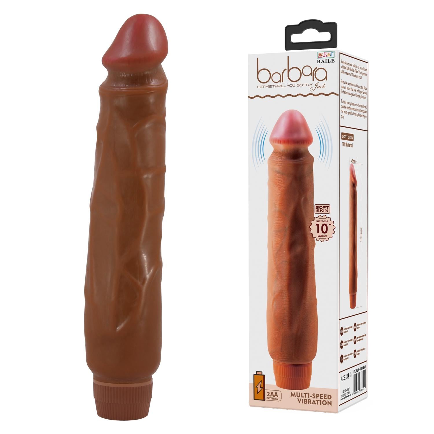 Вибратор LyBaile Barbara Jack 25,5 см Brown