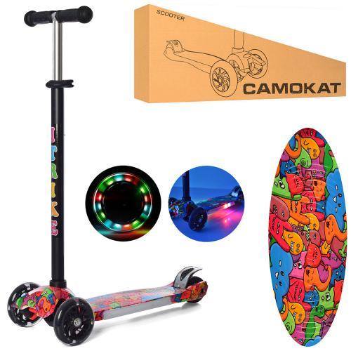 Самокат дитячий iTrike JR 3-052-1-WP4 триколісний колеса що світяться (6903317365661) - фото 2 Самокат дитячий iTrike JR 3-052-1-WP4 триколісний колеса що світяться (6903317365661) - фото 2